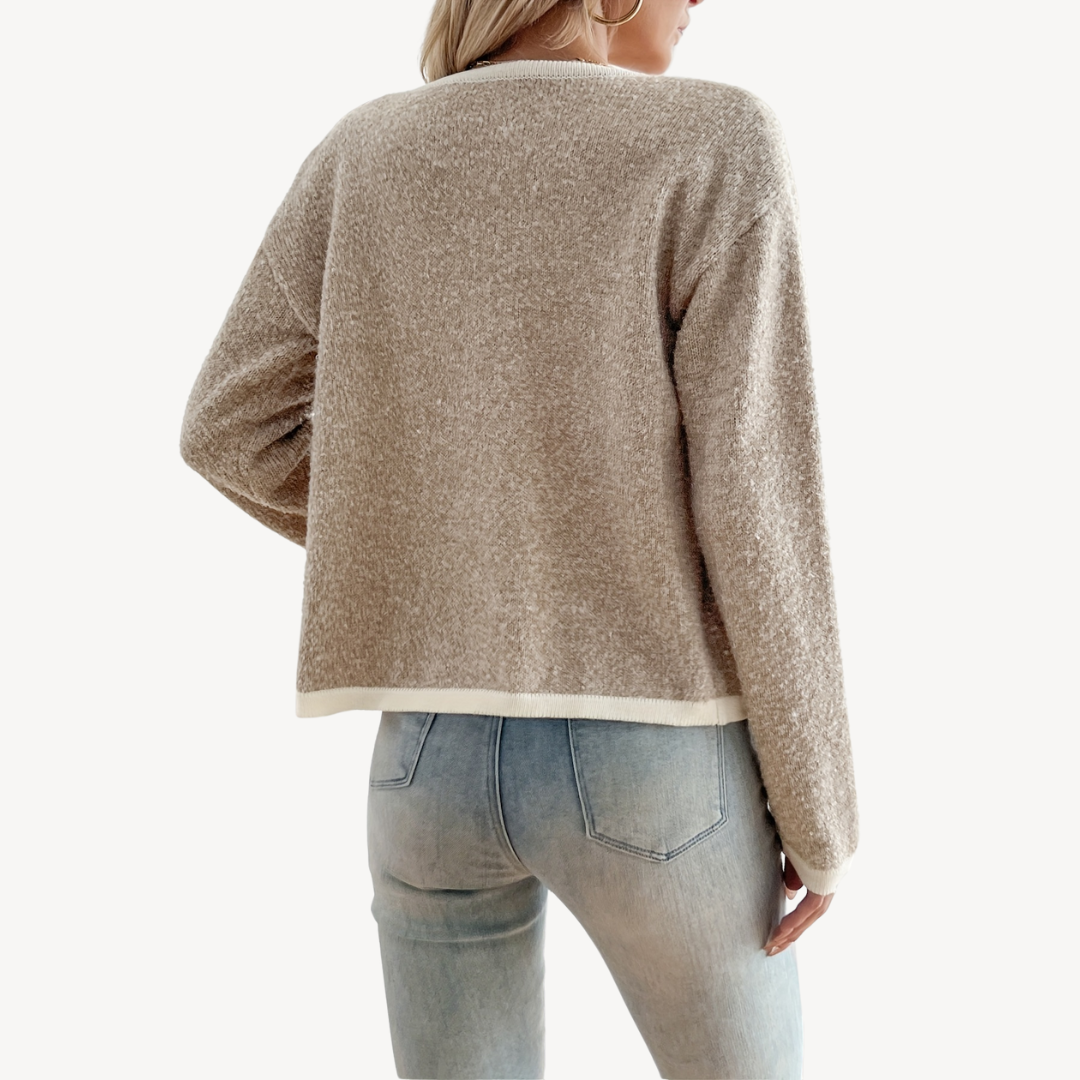 VogeLuxe | Women’s Oversized Button-Up Knit Sweater