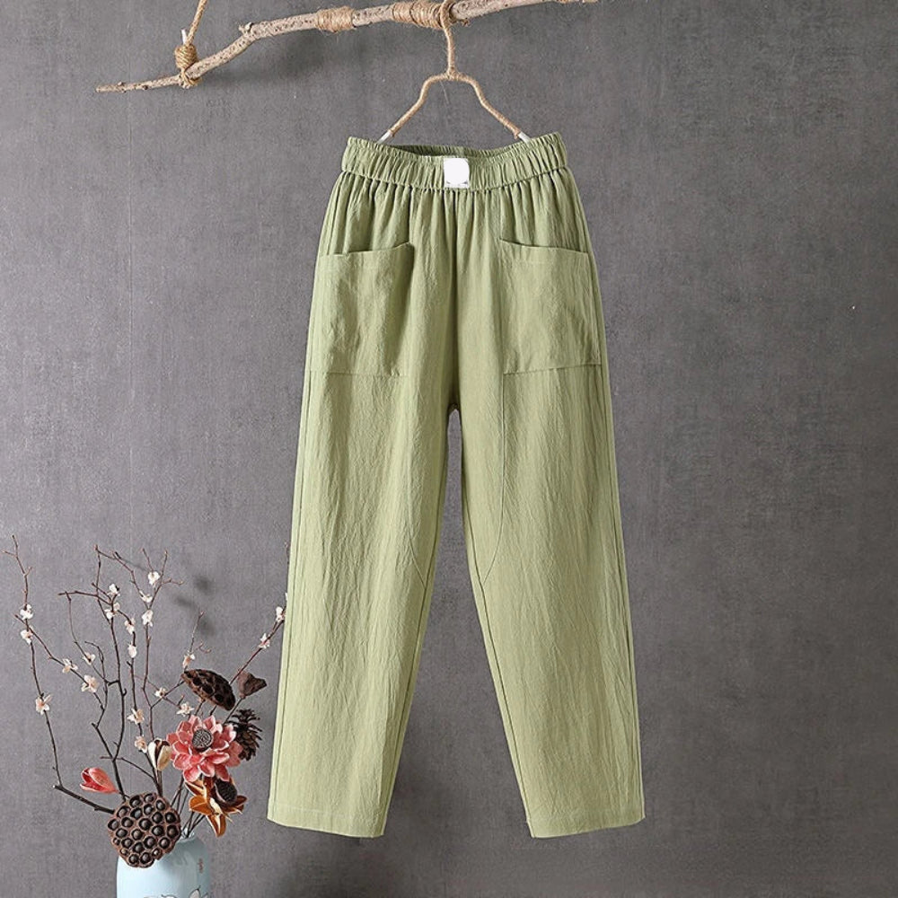 Comfortable Women's Elastic Waistband Trousers
