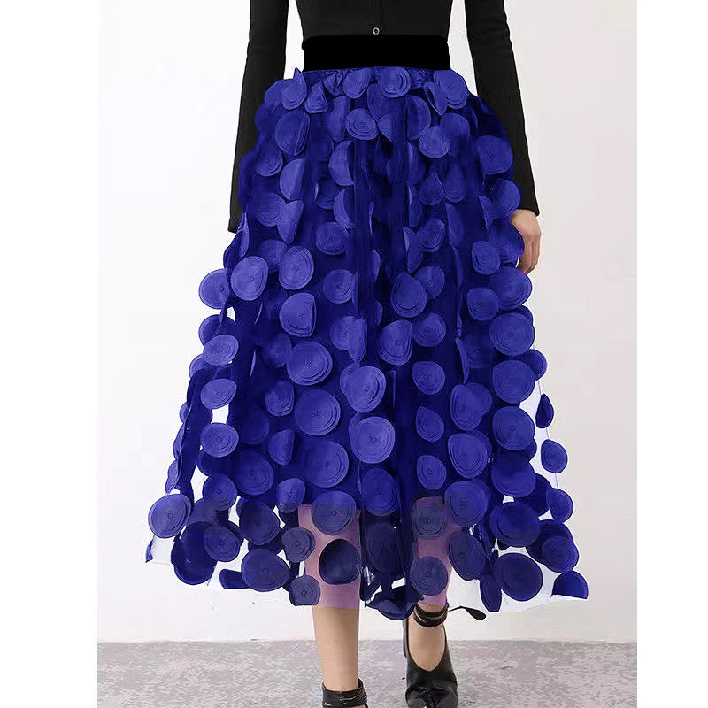 Fashionable Polka Dot Mid Length Skirt