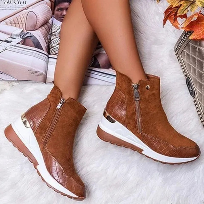 Ladies Cold Weather Ankle Boots