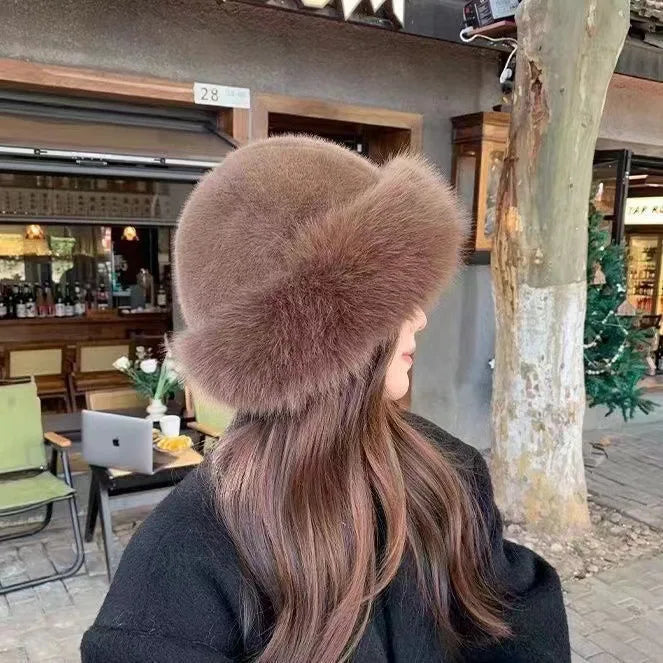 Warm Faux Fur Winter Hat for Women