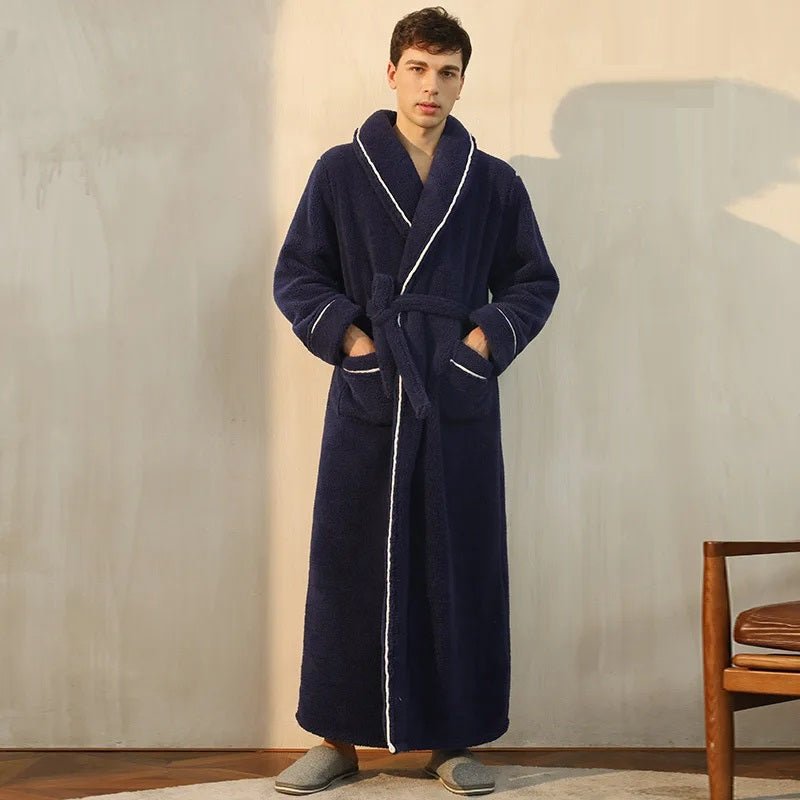 Soft Plush Men's Wrap Robe