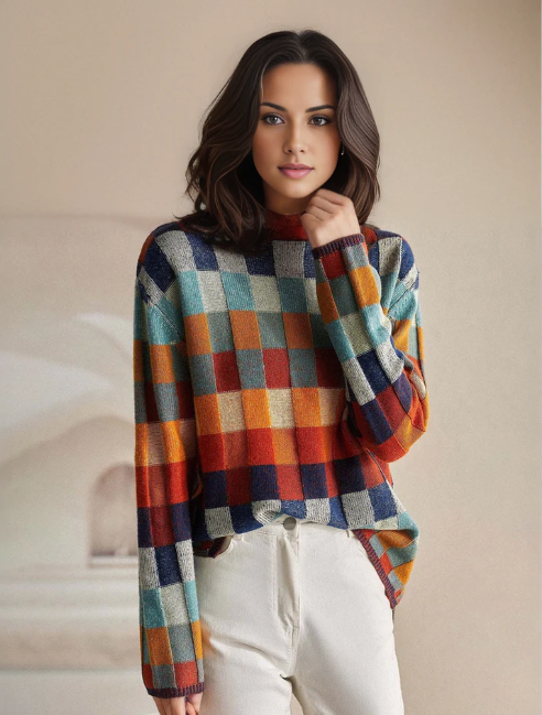 Comfortable Womens Oversized Turtleneck Sweater - VogeLuxe