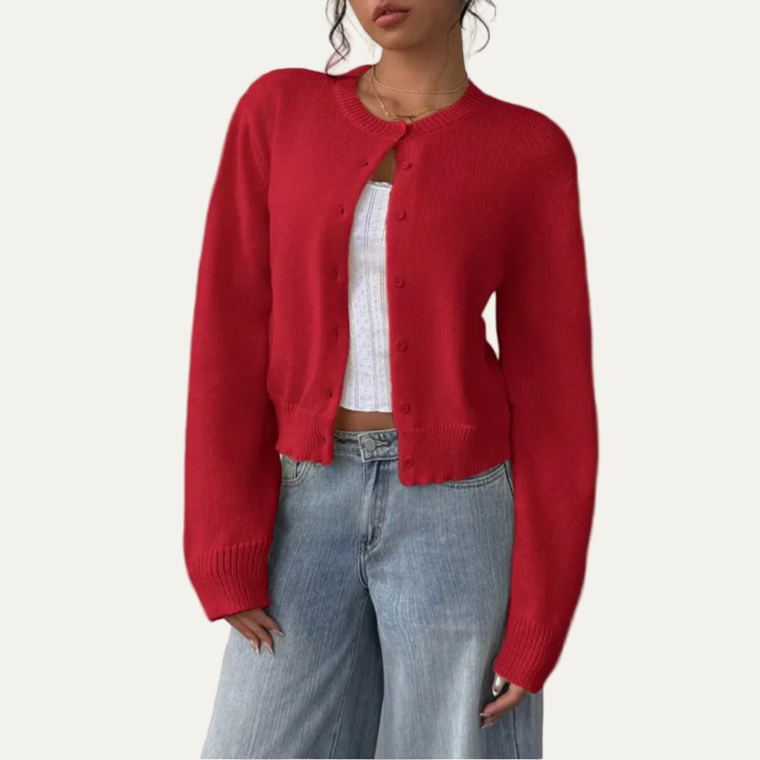 Women’s Cropped Button Cardigan – Soft Knit Layer for Everyday & Casual Wear 11