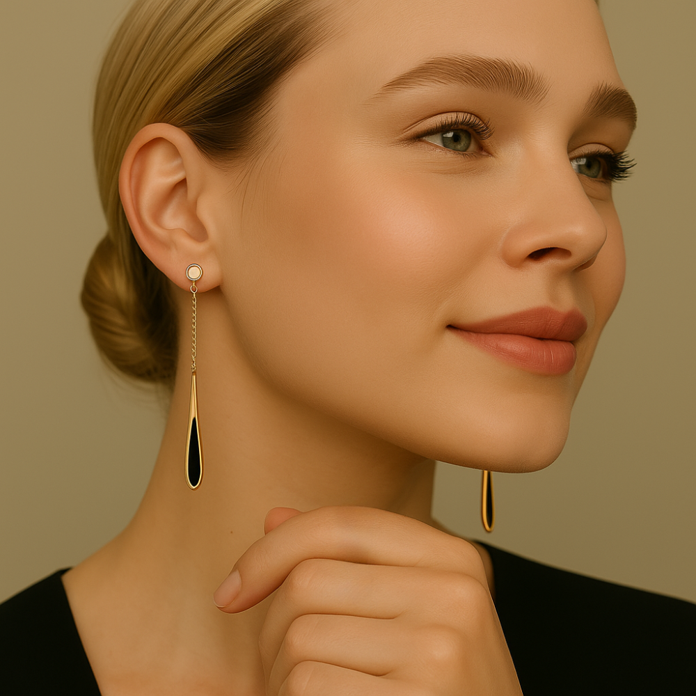 Trendy Black Tassel Drop Earrings - VogeLuxe