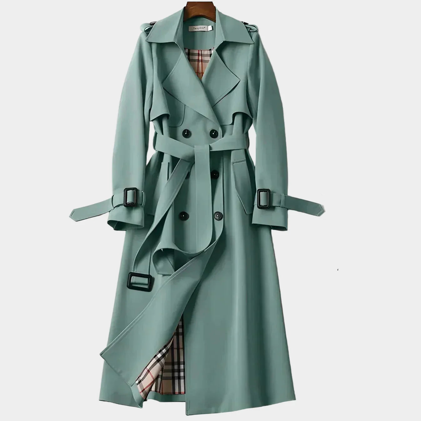 Classic Female Waterproof Belted Coat
