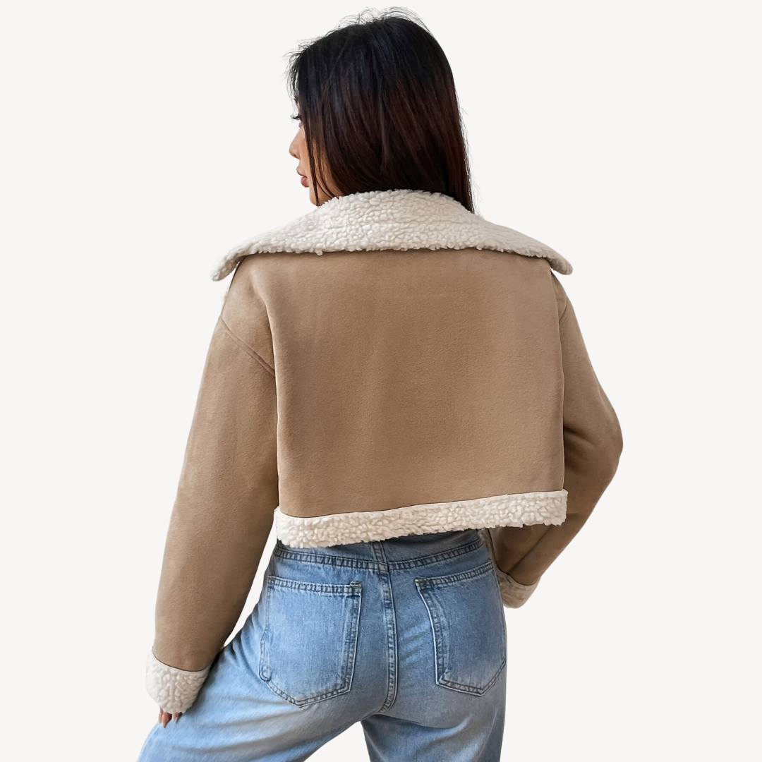 VogeLuxe | Women’s Faux Shearling Suede Jacket