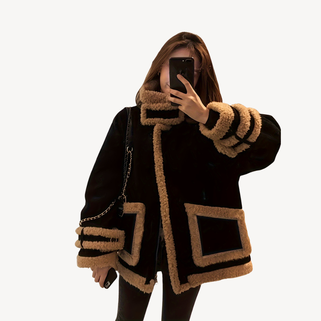 VogeLuxe | Women’s Corduroy Lambswool Jacket