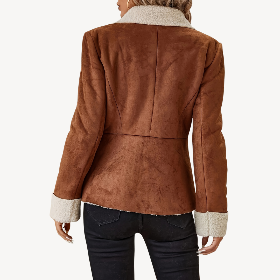 VogeLuxe | Women’s Teddy Lined Single-Breasted Coat