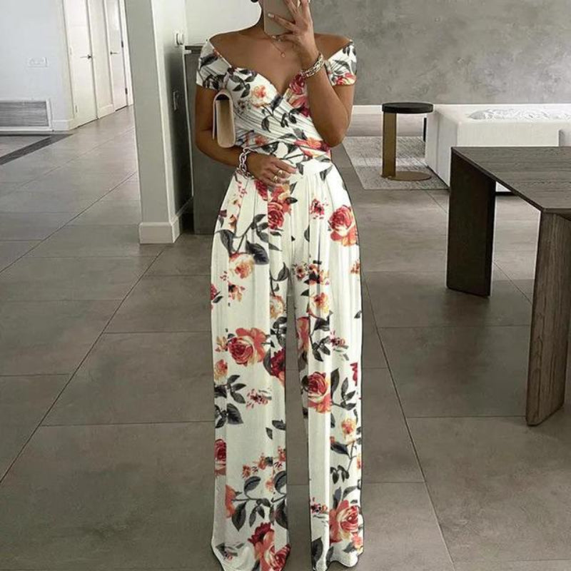 Ladies' Floral Off The Shoulder Romper