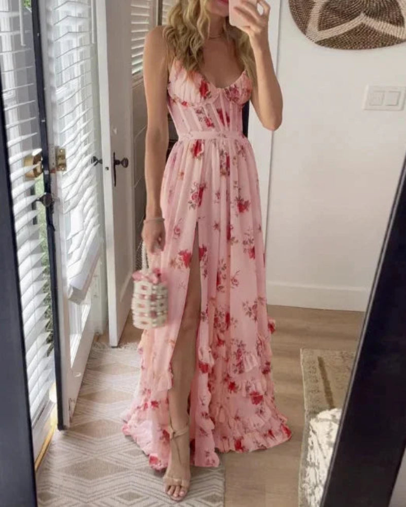 Pretty Flower Long Summer Dress