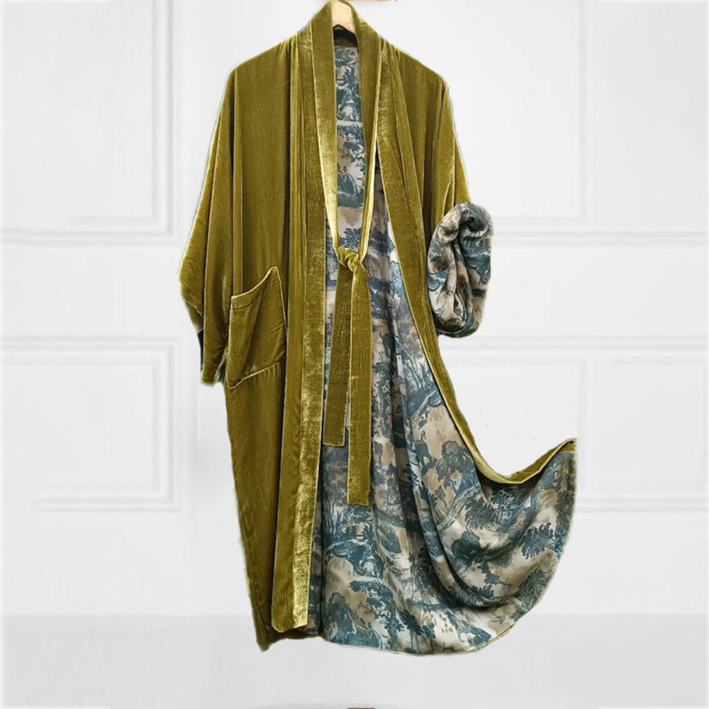 Colorful Floral Kimono Cardigan Jacket - VogeLuxe