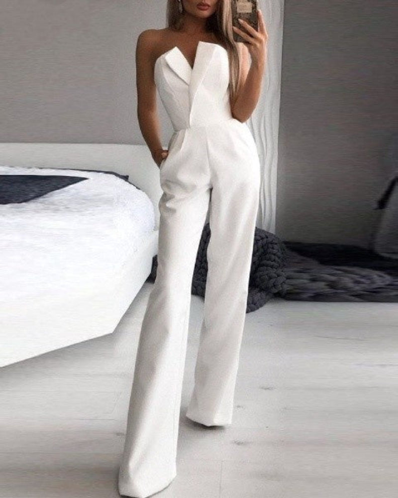 Sleeveless Flowy Wide Leg Jumpsuit