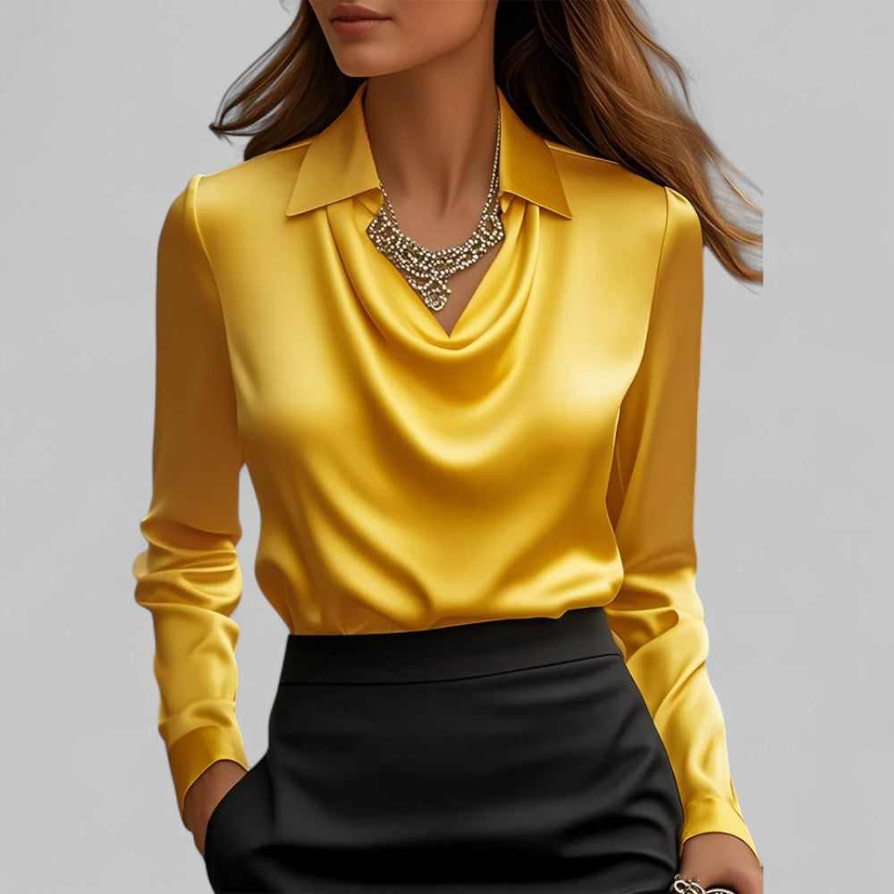 Ladies' Flowy V-Neck Blouse Shirt