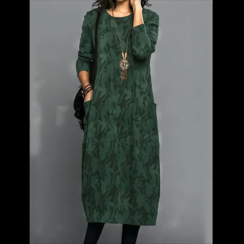 Ladies' Maxi Sleeve Dress with Side Pockets