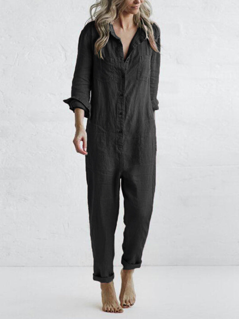Ladies' Front Button Romper Suit