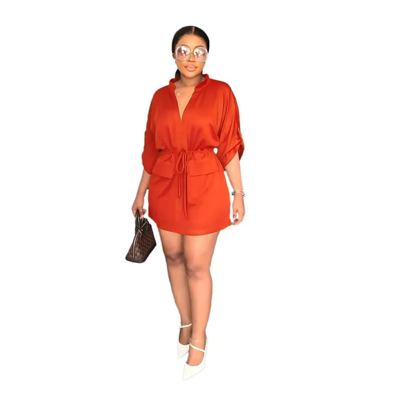 Lightweight Summer Dress with Tie Waist Ruffles - BritishElegance