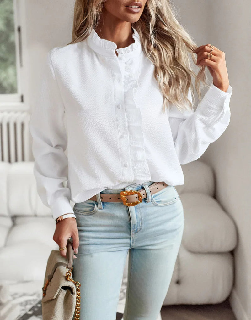 Ladies' Shirt with Classic Button Front