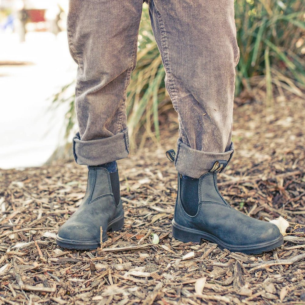 Ladies Waterproof Leather Ankle Boots Slip On Comfortable