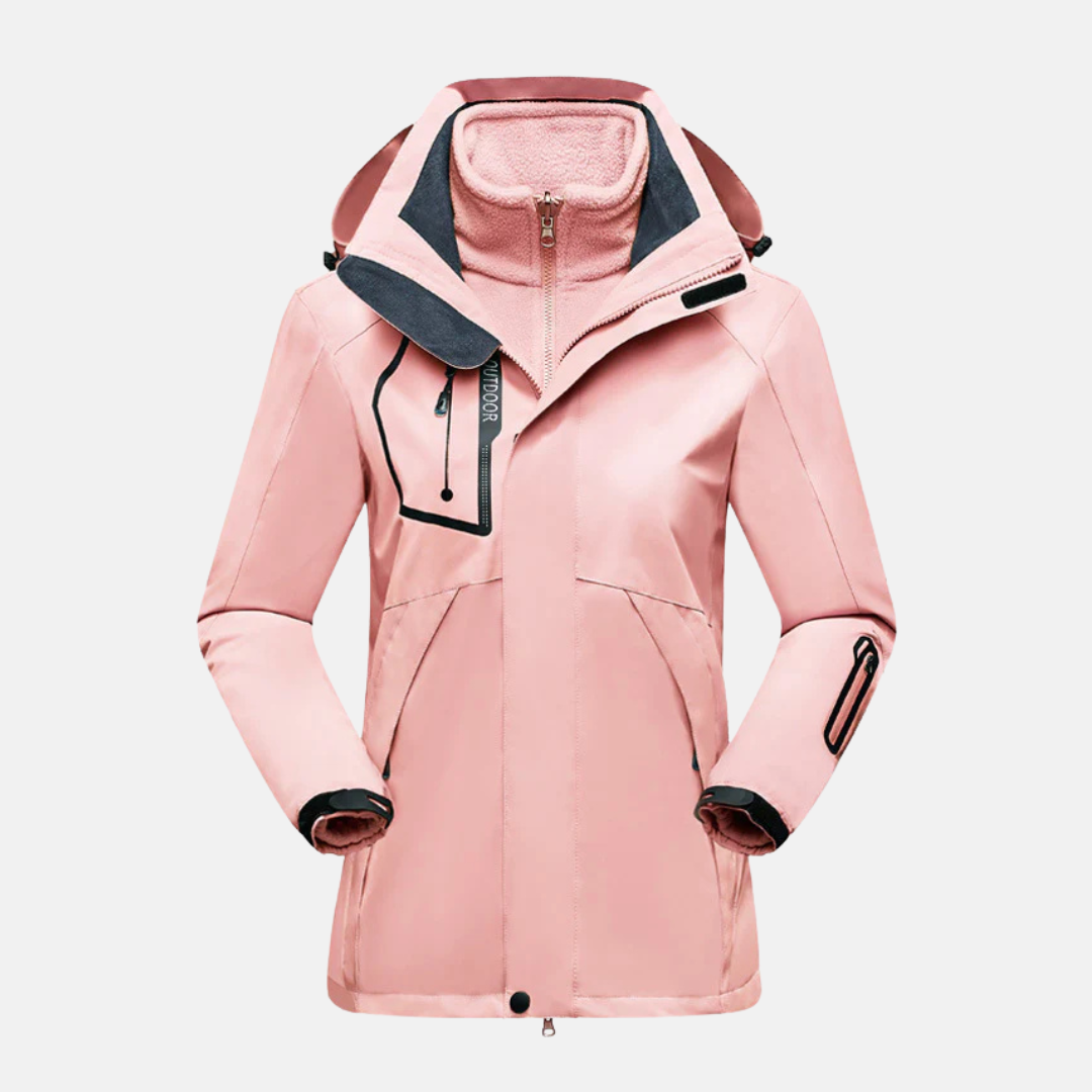 Women’s Winter Outdoor Jacket – Tailored Fit – Water-Resistant – Removable Fleece Liner – Hooded 4