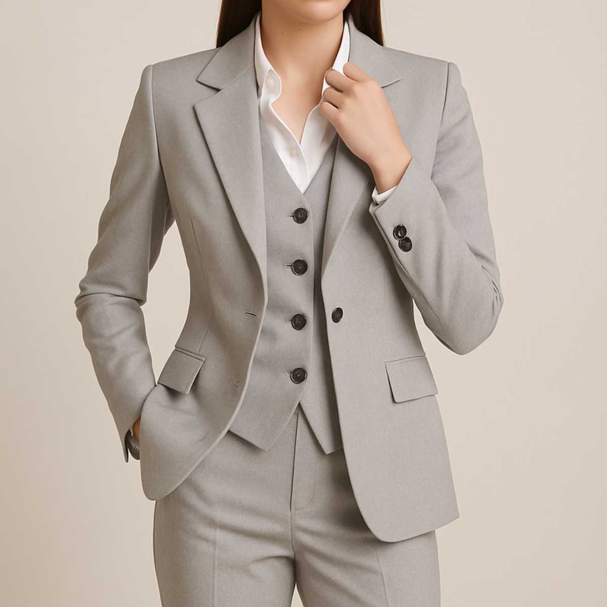 Classic 3-Piece Suit Set for Women - VogeLuxe
