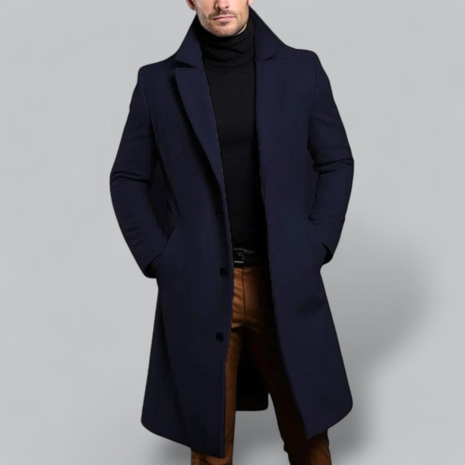 VogeLuxe | Men’s Tailored Long Overcoat