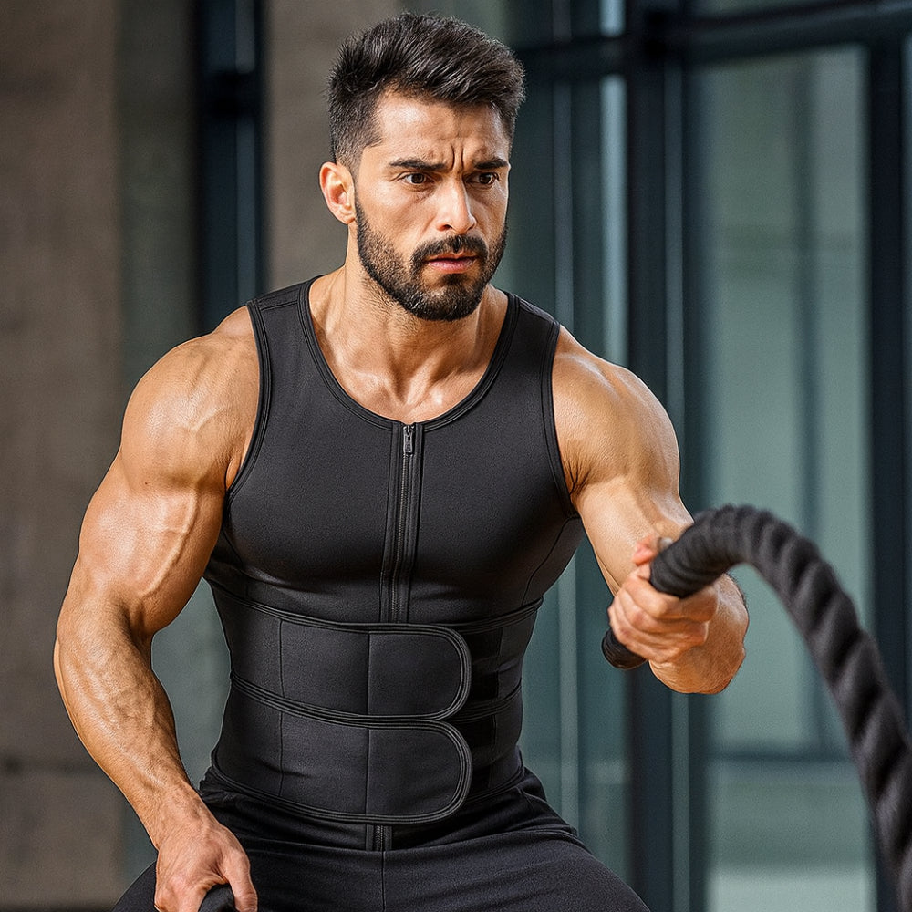 Sports Fitness Vest Slim Neoprene Gym Training Top - VogeLuxe