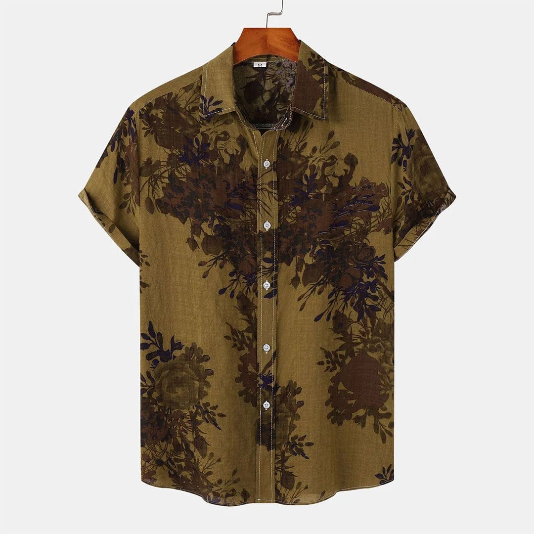 Summer Floral Polo Shirt for Men