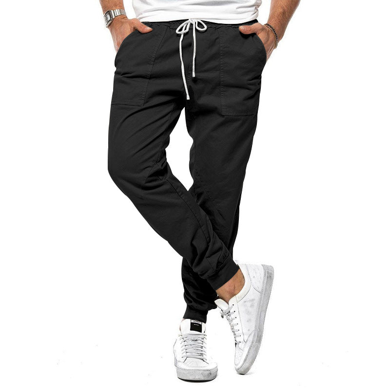 Relaxed Fit Cargo Pants with Textured Trim
