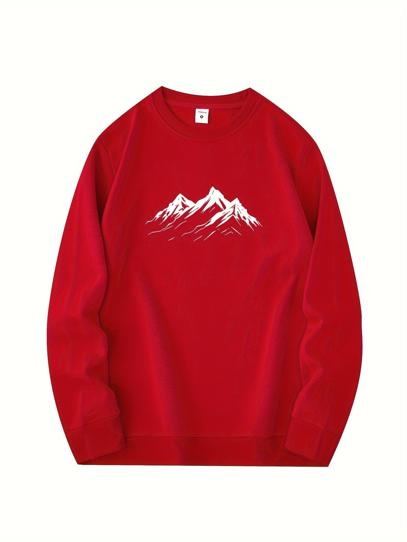 Cozy Men's Winter Sweatshirt with Mountain Design