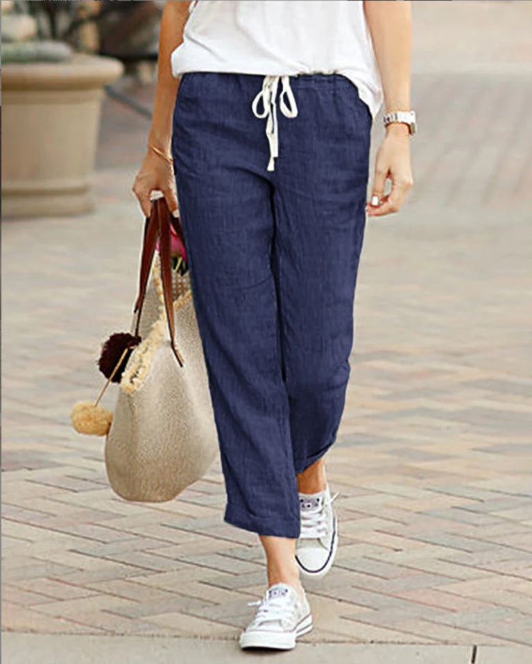 Soft Women's Full Length Casual Trousers Relaxed Fit