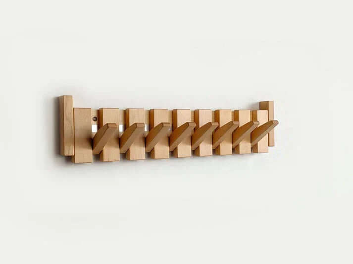Rustic Wooden Wall Hook Rack