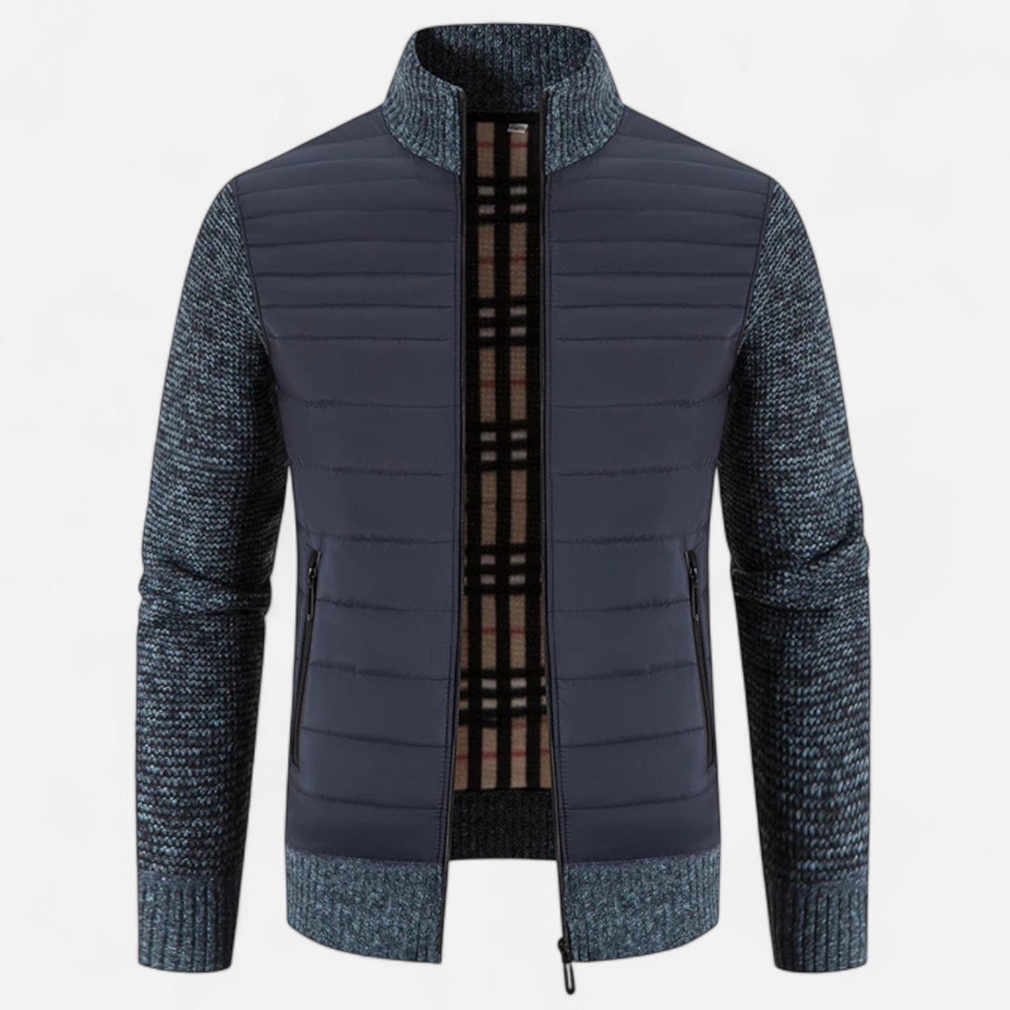 Warm Mens Patchwork Fleece Jacket