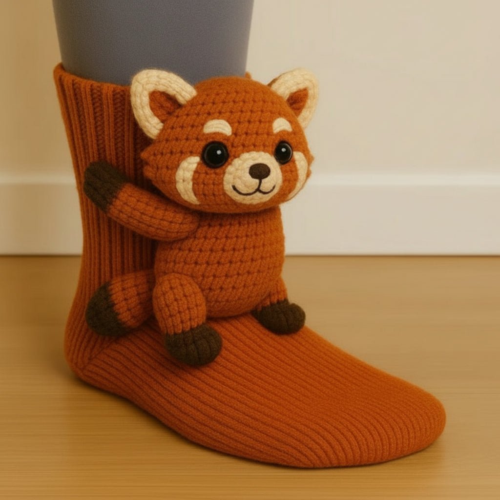 Cozy Animal Slippers Soft Warm Fuzzy Socks