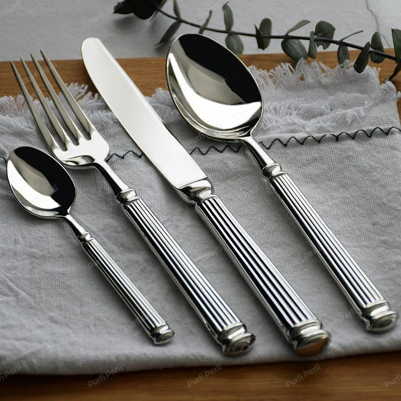 Elegant Stainless Steel Flatware Set - VogeLuxe