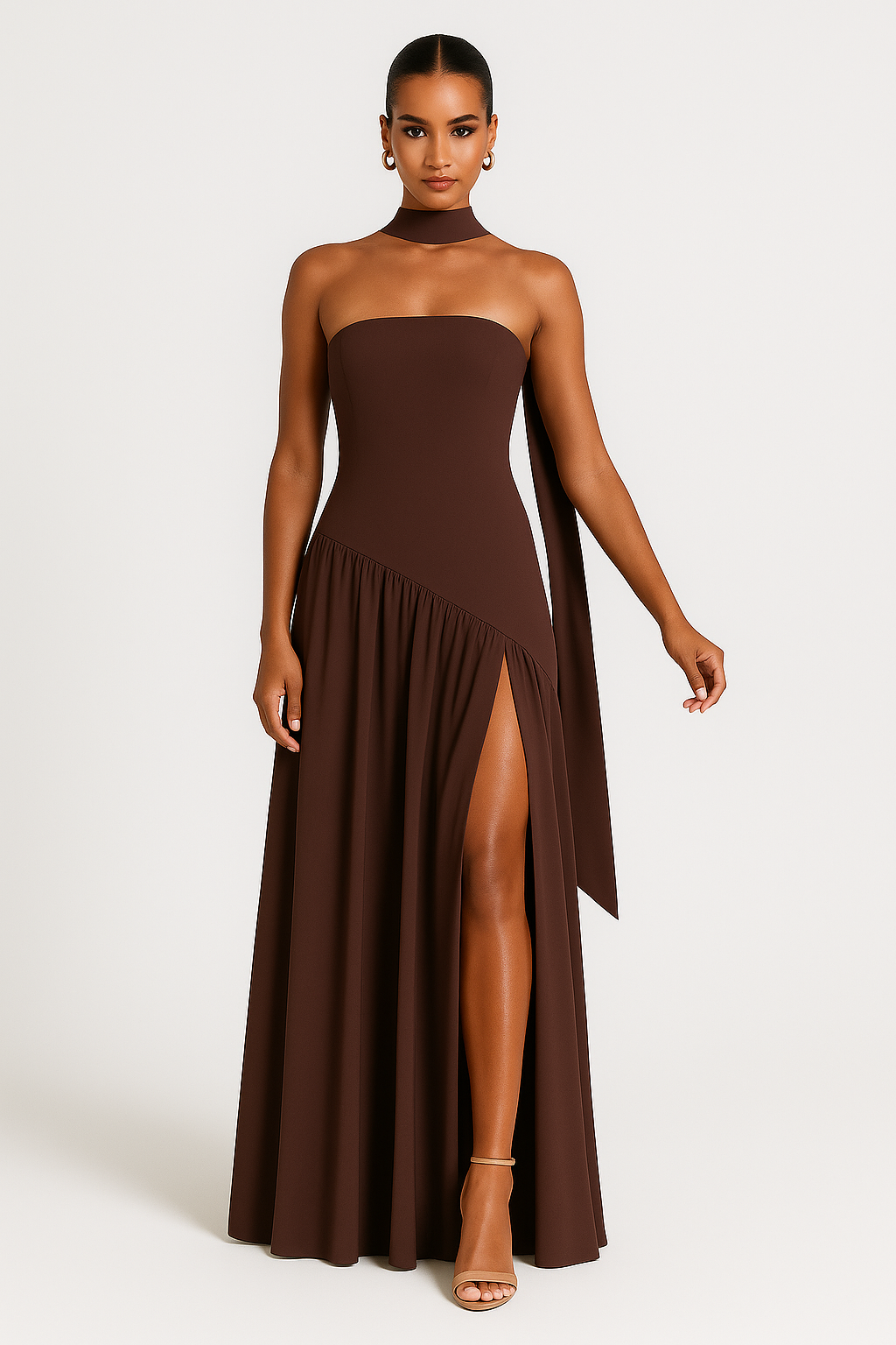 Chic Off Shoulder Gown for Ladies