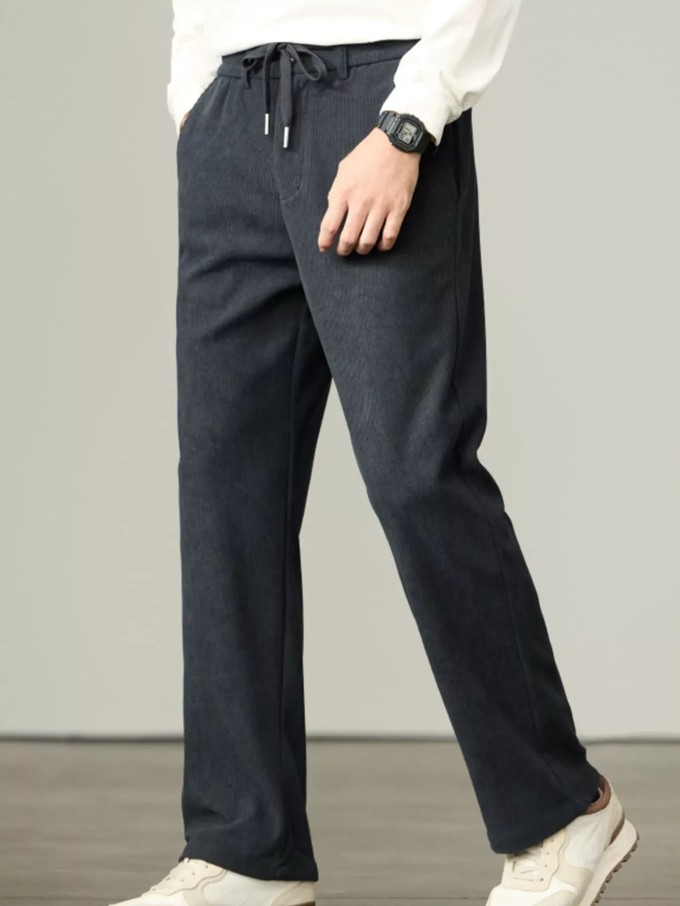 Relaxed Fit Corduroy Jogger Pants - BritishElegance