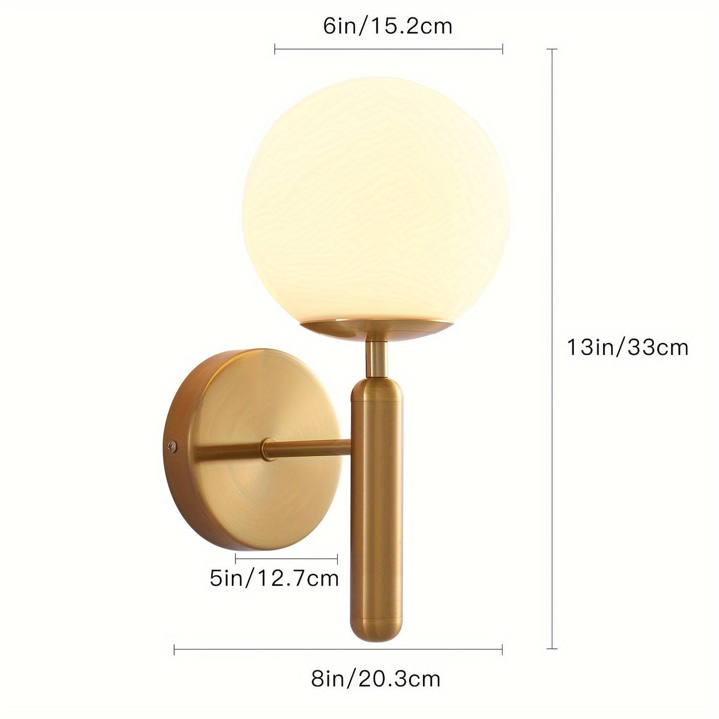 Contemporary Glass Shade Wall Light | Brushed Metal Mount Lamp