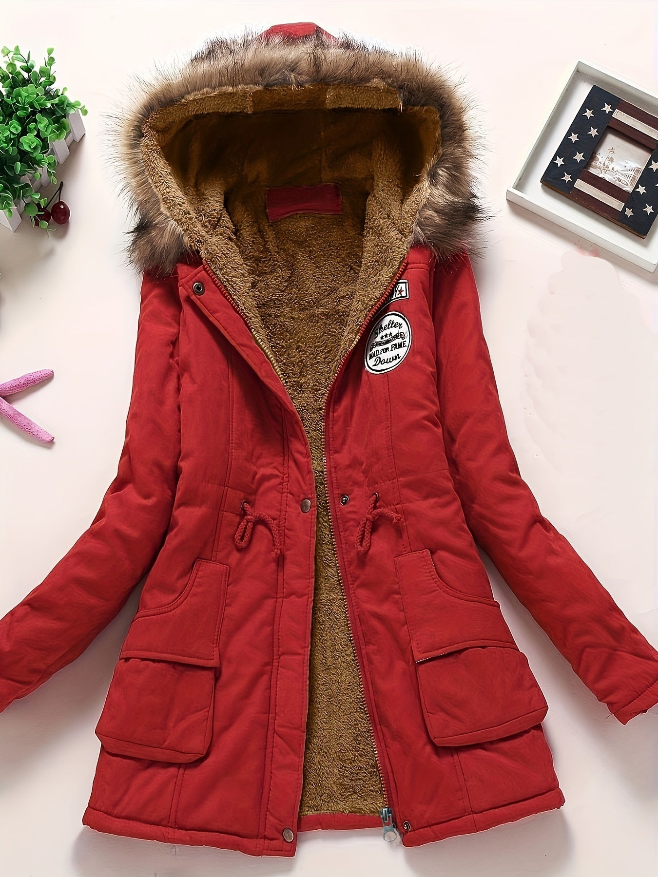 Ladies Waterproof Parka Coat with Hood