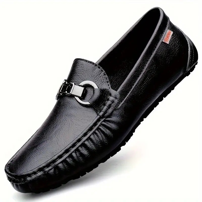 Soft Leather Slip-On Loafers for Men