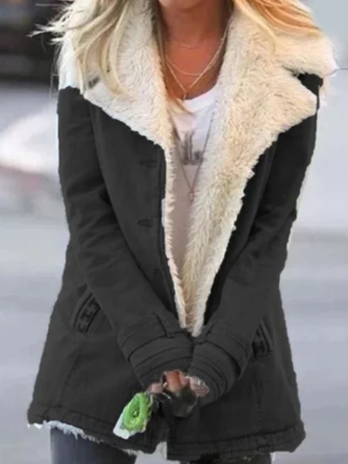 Classic Ladies Button Front Coat