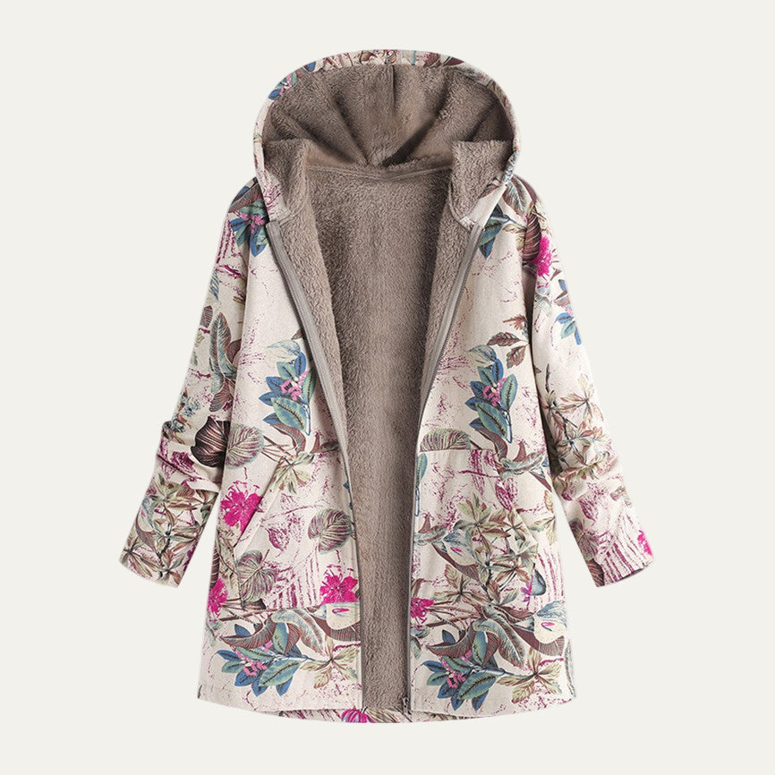 VogeLuxe | Women’s Oversized Floral Hooded Cardigan