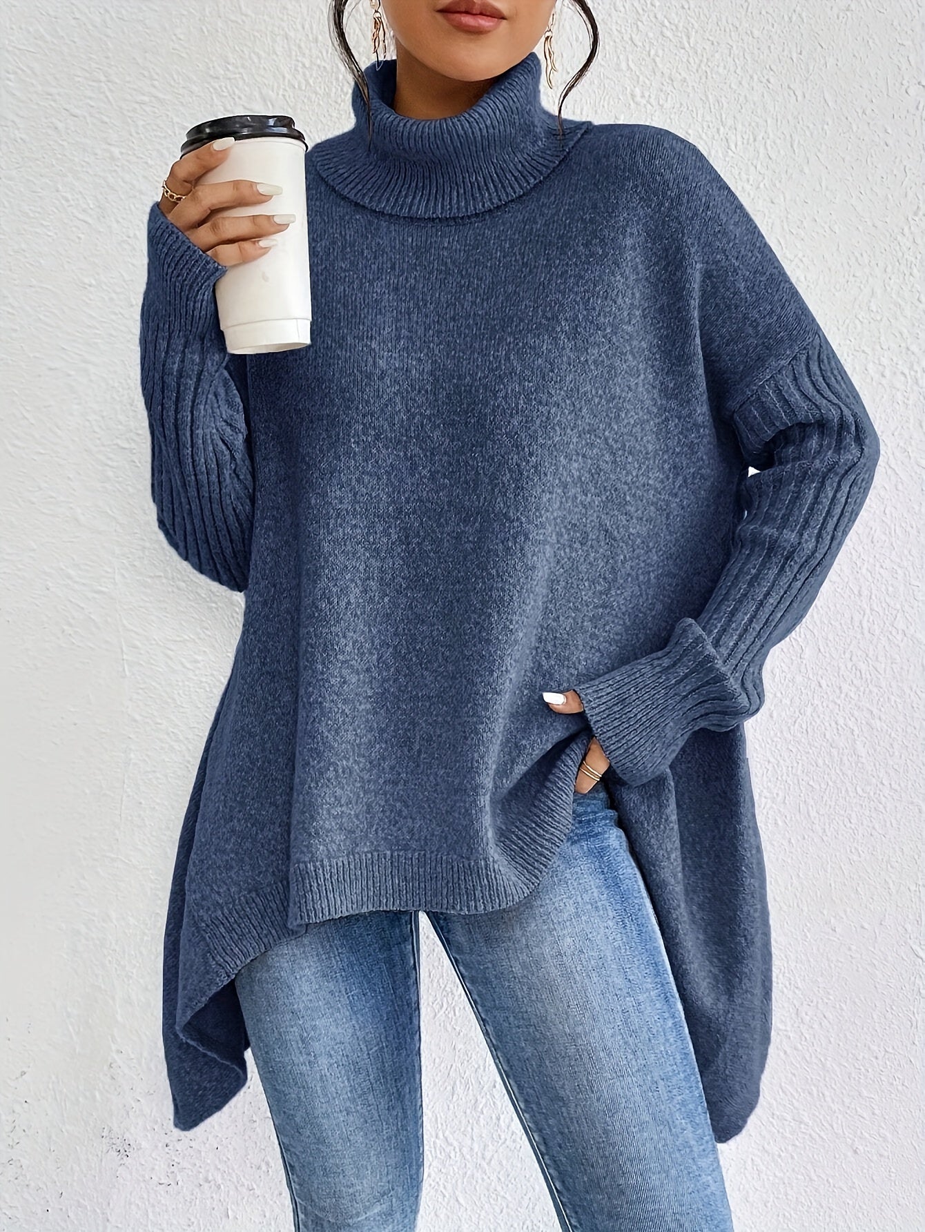 Relaxed Fit Women's Long Sleeve Sweater