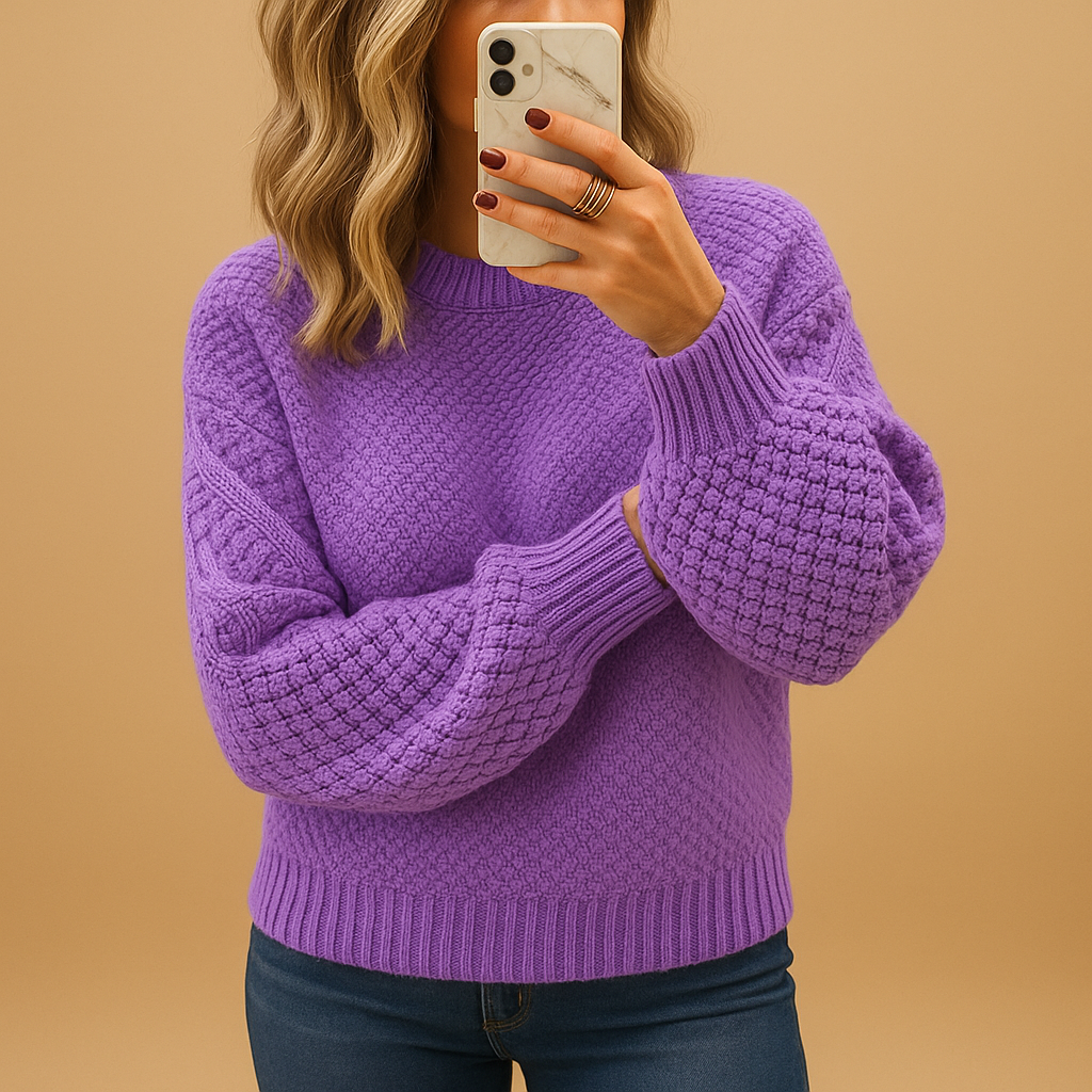 Soft Womens Knitted Sweater - Classic Cozy Design