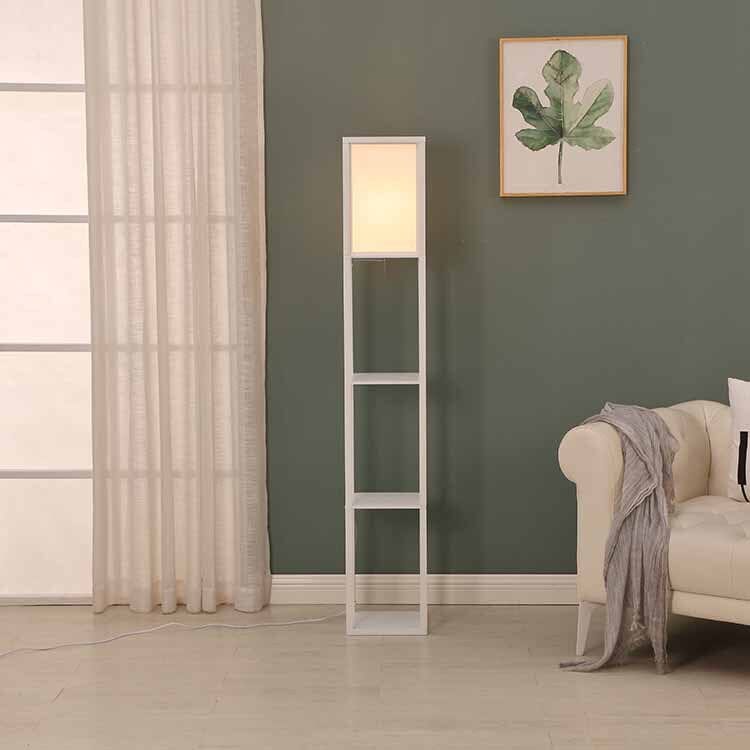 Tall Floor Lamp With Storage Shelves