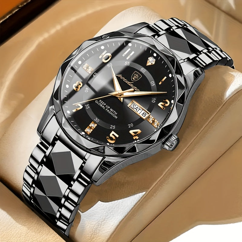 Rugged Mens Titanium Sports Watch Chronograph Quartz