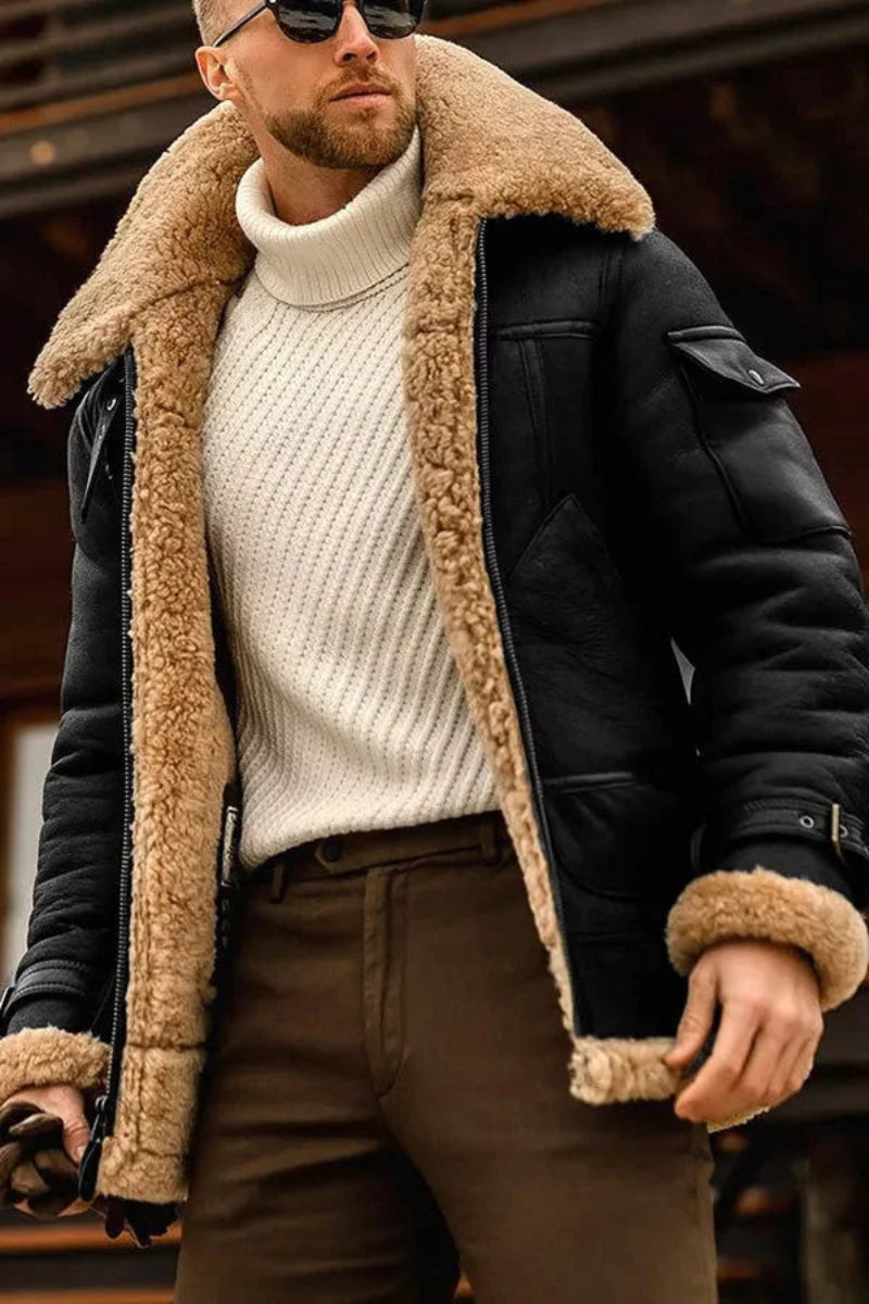 Men's Stylish Brown Faux Leather Jacket
