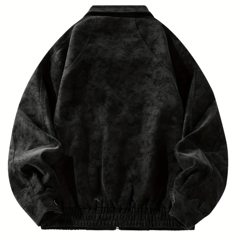 VogeLuxe | Men’s Suede Touch Bomber Jacket