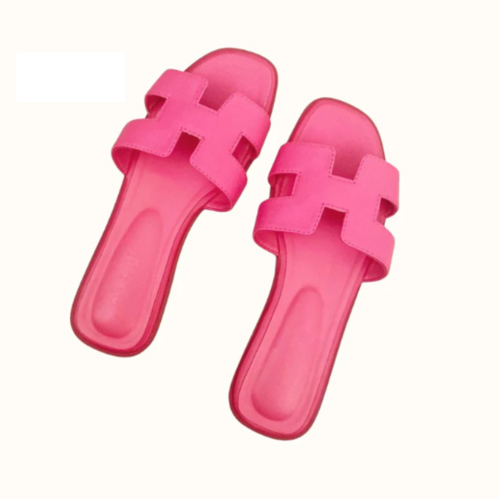 Comfortable Vegan Leather Slide Sandals