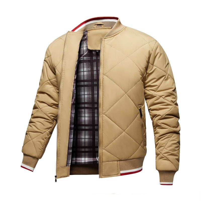 Men's Luxury Quilted Bomber Jacket